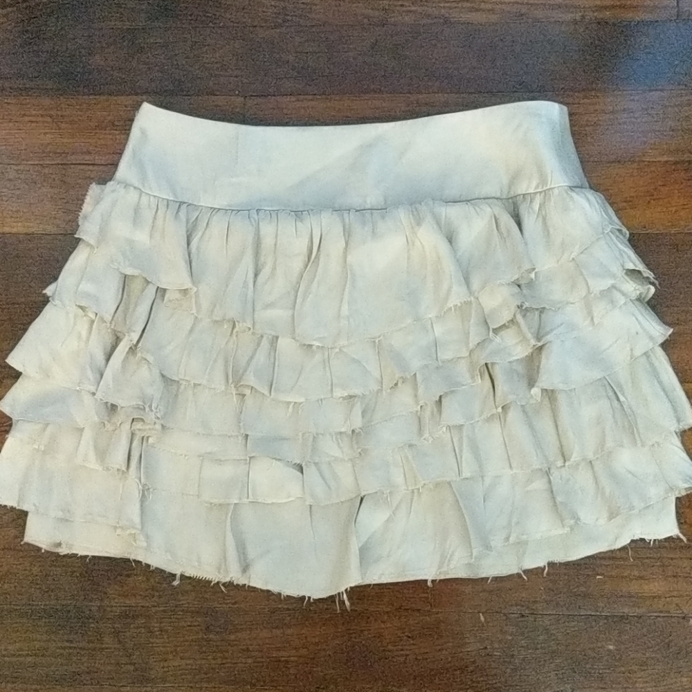 Silky Soft Ruffle Mini Skirt